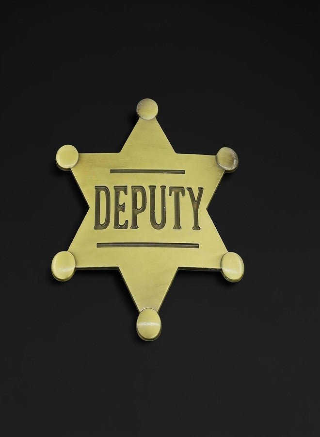 Finduat 2 Pcs Sheriff Badge Western Police Vest Sheriff Metal Branded Sheriff Badge Cowboy Party Decoration - Image 5